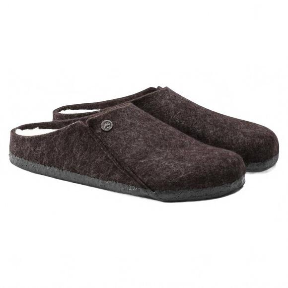 NEW BIRKENSTOCK women's zermatt shearling slippers in mocha - Picture 3 of 4